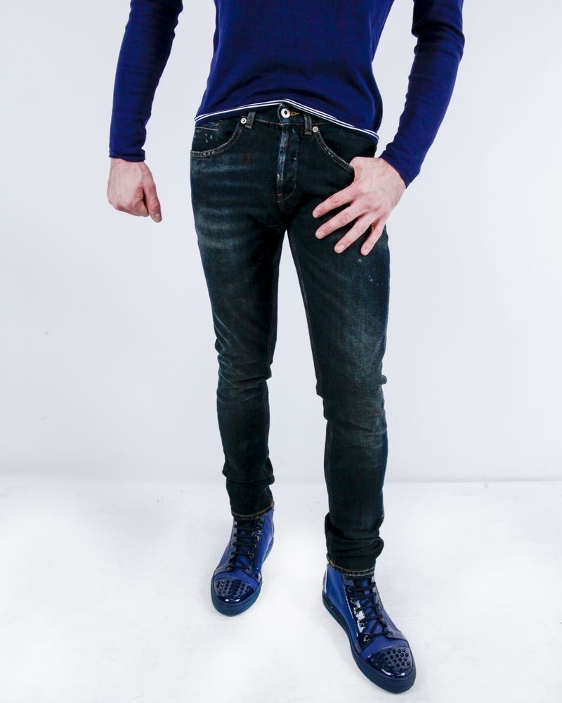 Jean skinny en coton bleu marine Dondup