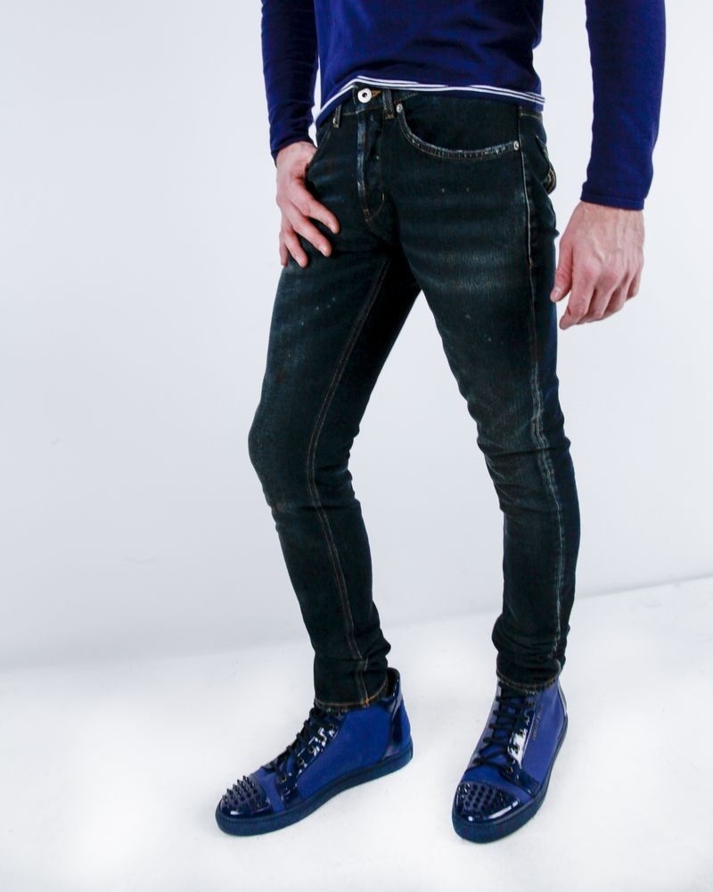 Jean skinny en coton bleu marine Dondup