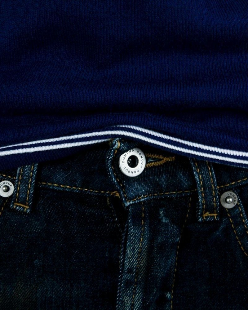 Jean skinny en coton bleu marine Dondup