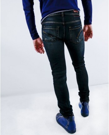 Jean skinny en coton bleu marine Dondup