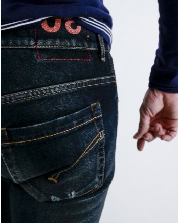 Jean skinny en coton bleu marine Dondup