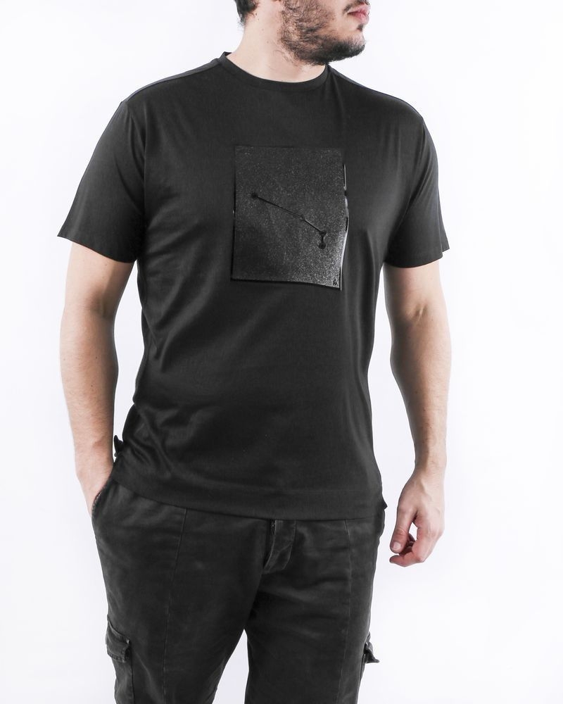 T-Shirt noir à patch constellation "Bélier" Limitato 