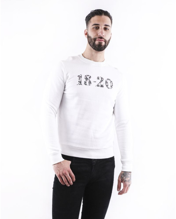 Sweat en coton blanc à logo fleuri Ly Adams