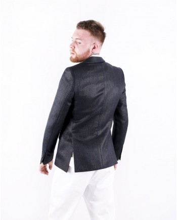 Veste en coton effet osier noir Lords & Fools 