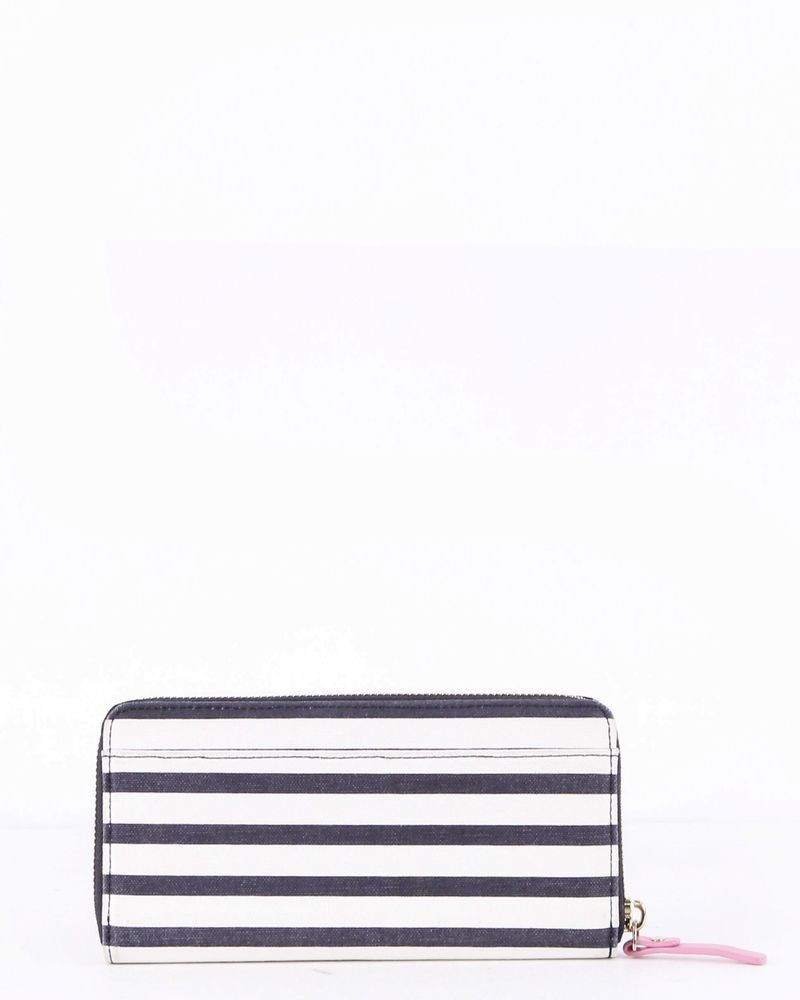Portefeuille en coton marin à motifs fantaisies Kate Spade 