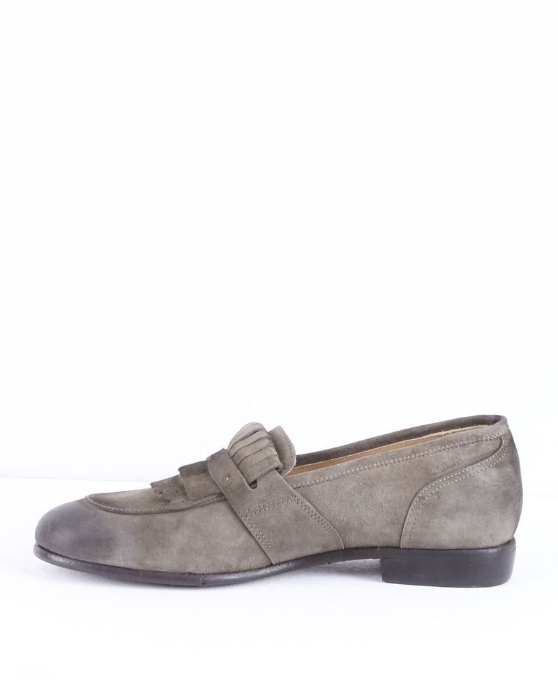 Mocassins en daim taupe à franges Casheart 
