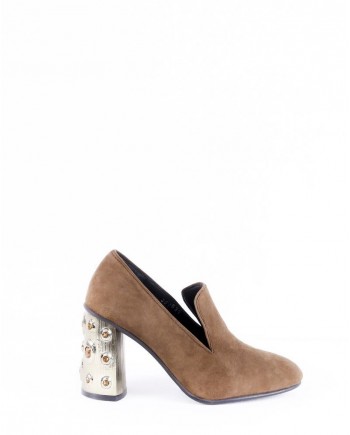 Escarpins à talons fantaisie marron Casheart