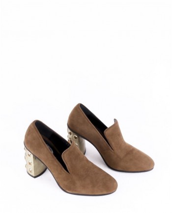 Escarpins à talons fantaisie marron Casheart