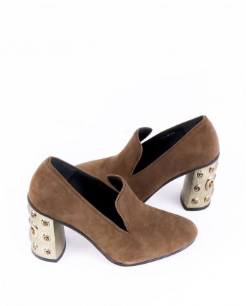 Escarpins à talons fantaisie marron Casheart