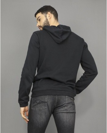 Sweat à capuche noir à flocage Damir Doma
