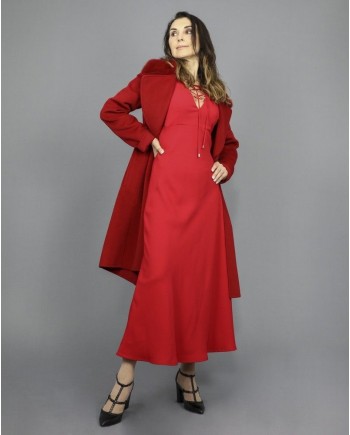 Robe en crêpe à lacets Space Simona Corsellini