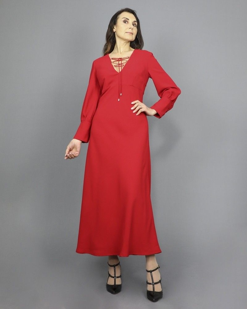 Robe en crêpe à lacets Space Simona Corsellini