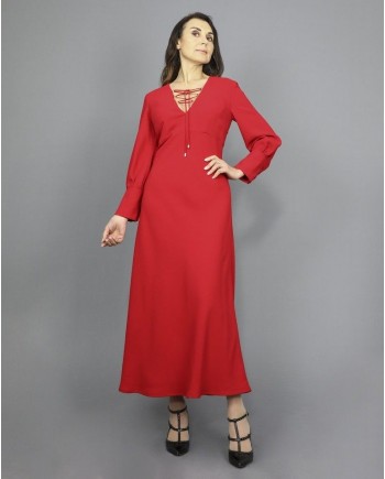 Robe en crêpe à lacets Space Simona Corsellini