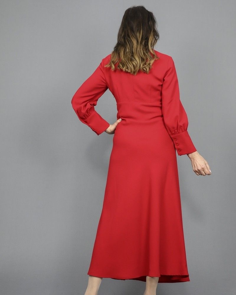 Robe en crêpe à lacets Space Simona Corsellini