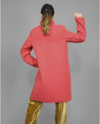 Manteau réversible en laine mélangée à col en Vison Manzoni 24 