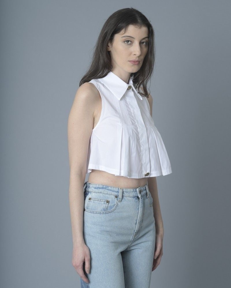 Chemisier raccourcie sans manches Elisabetta Franchi 