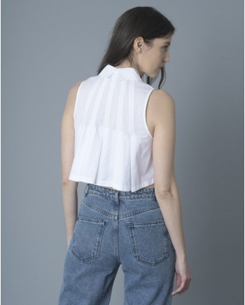 Chemisier raccourcie sans manches Elisabetta Franchi 