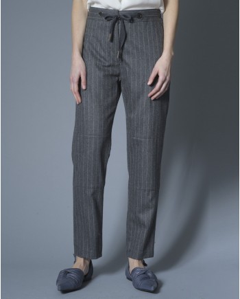 Pantalon en laine et cachemire à rayures Eleventy