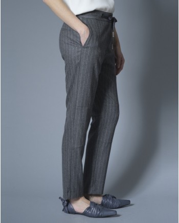 Pantalon en laine et cachemire à rayures Eleventy