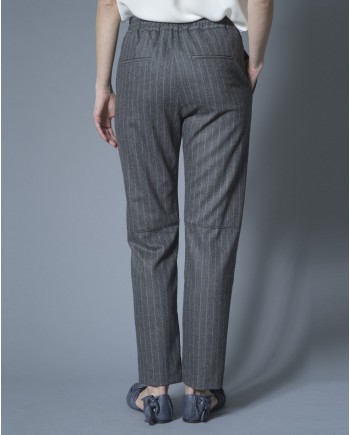 Pantalon en laine et cachemire à rayures Eleventy