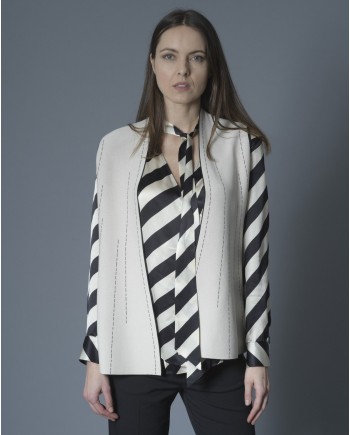 Gilet en maille sans manches beige She's So 