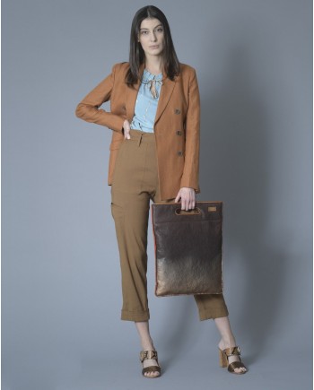 Blouse en soie à fronces et fils métalliques Nenette