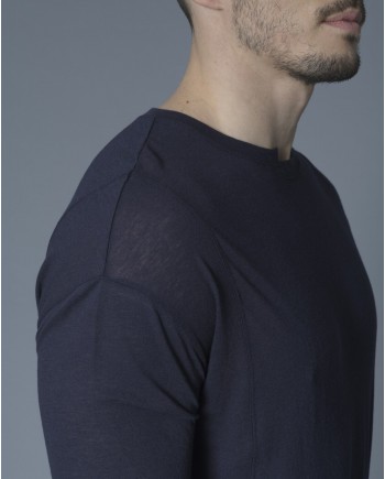 T-shirt asymétrique en jersey de coton et laine Isabel Benenato