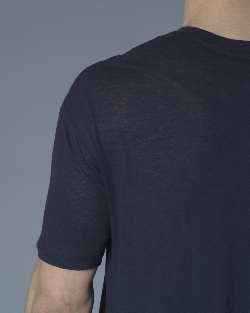 T-shirt asymétrique en jersey de coton et laine Isabel Benenato