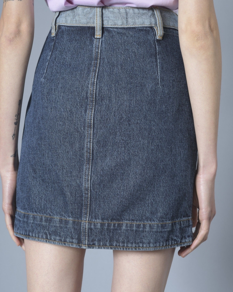 Jupe en jean à finitions contrastées McQ Alexander McQueen