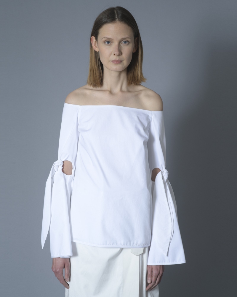 Blouse en coton à épaules nues Ellery 