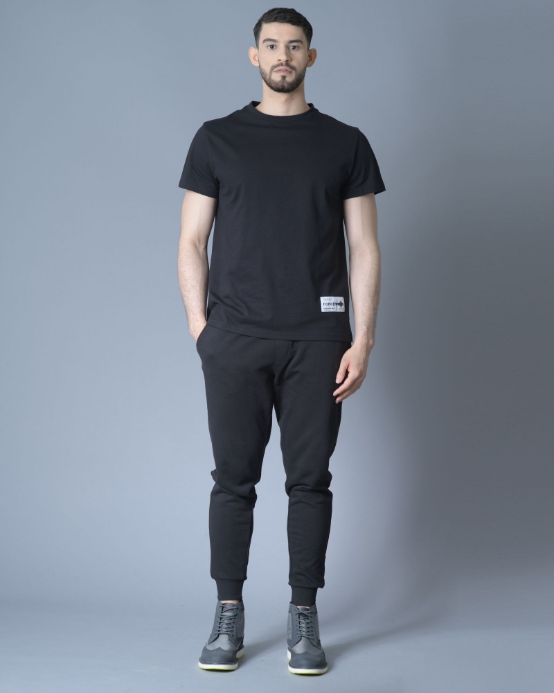 Pantalon survêtement noir en jersey coton John Richmond