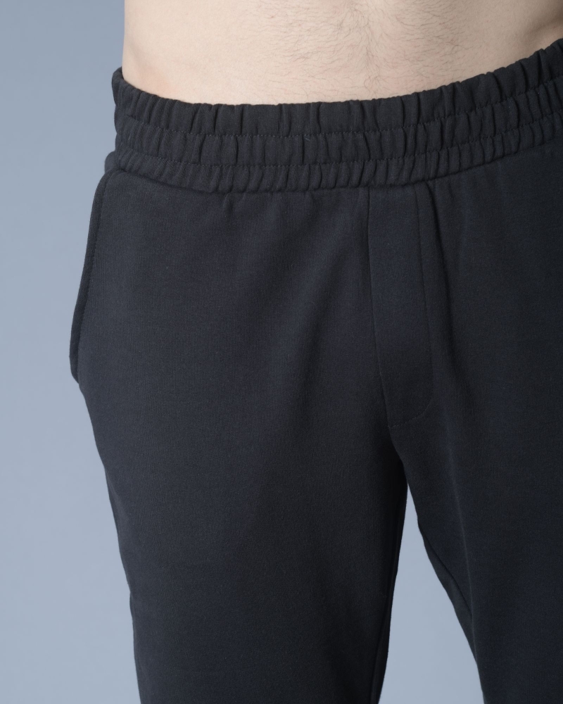 Pantalon survêtement noir en jersey coton John Richmond