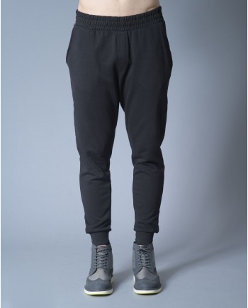 Pantalon survêtement noir en jersey coton John Richmond