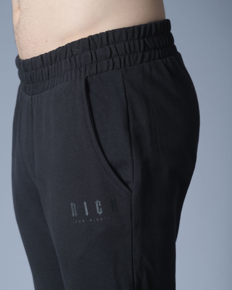 Pantalon survêtement noir en jersey coton John Richmond