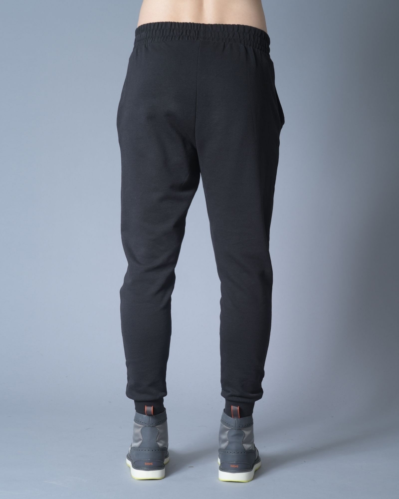 Pantalon survêtement noir en jersey coton John Richmond