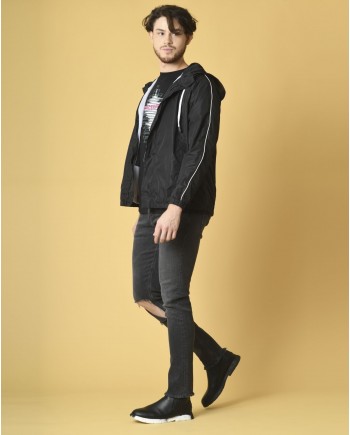 Veste en tissu technique à capuche Daniele Fiesoli