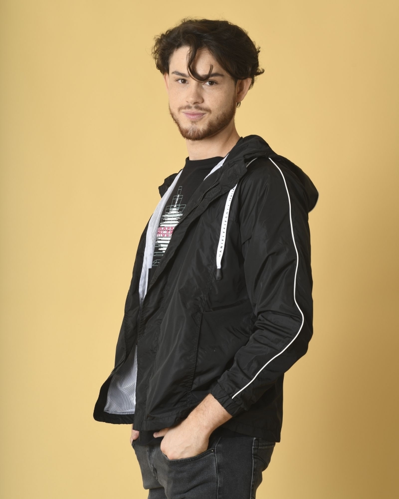 Veste en tissu technique à capuche Daniele Fiesoli