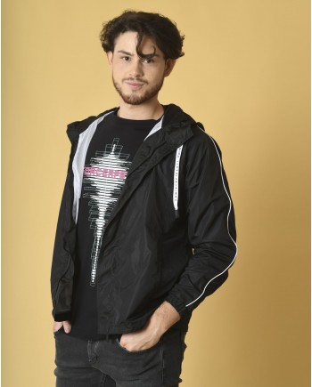 Veste en tissu technique à capuche Daniele Fiesoli