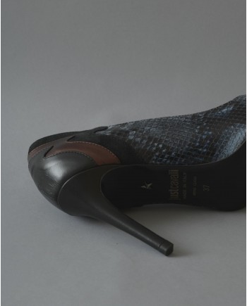 Escarpins en cuir effet python Just Cavalli 