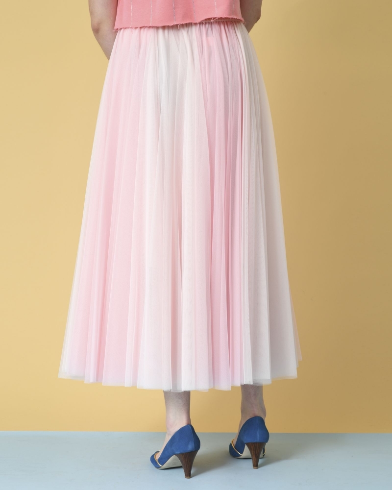 Jupe en tulle rose Edward Achour 
