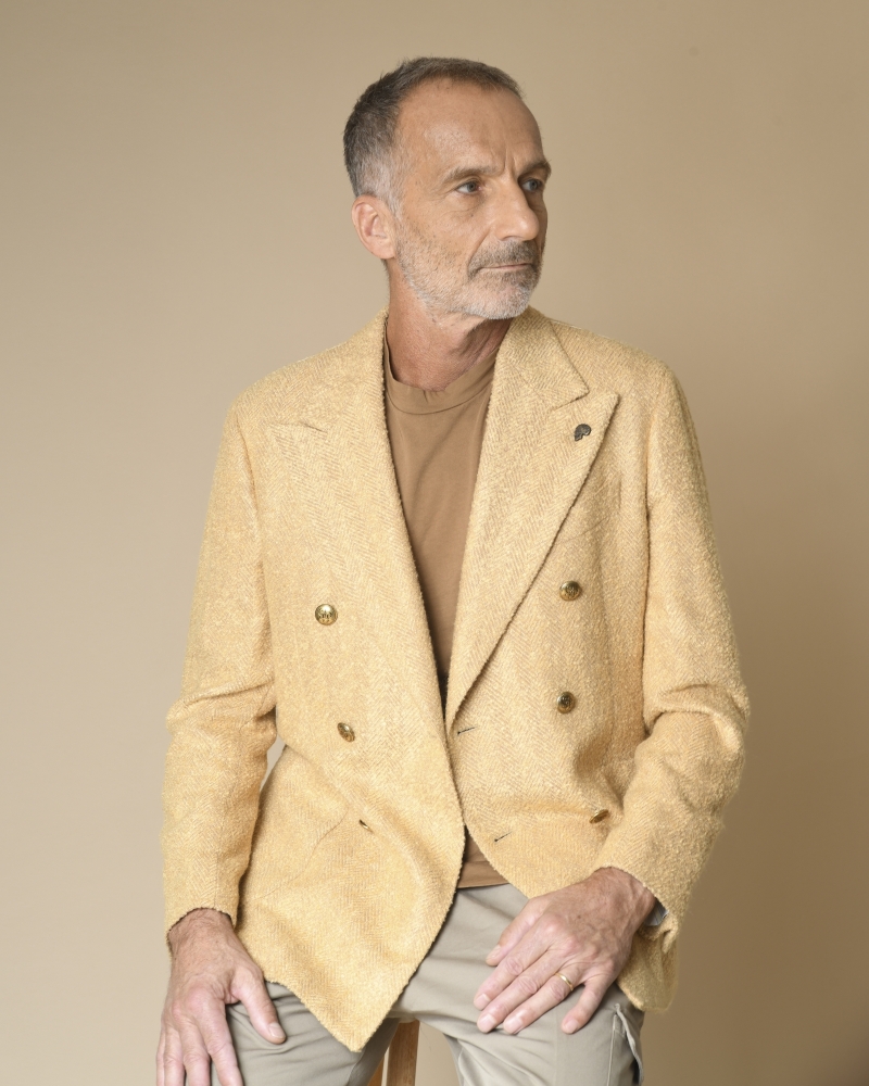 Veste croisée à motif chevron Gabriele Pasini 