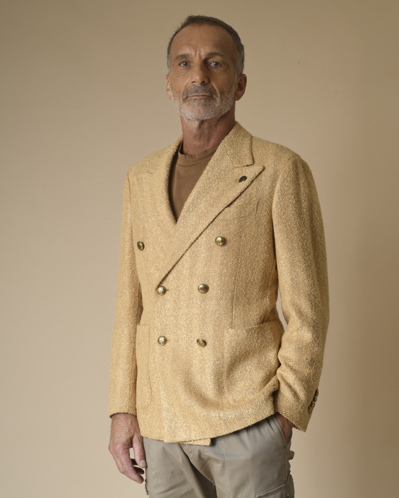 Veste croisée à motif chevron Gabriele Pasini 