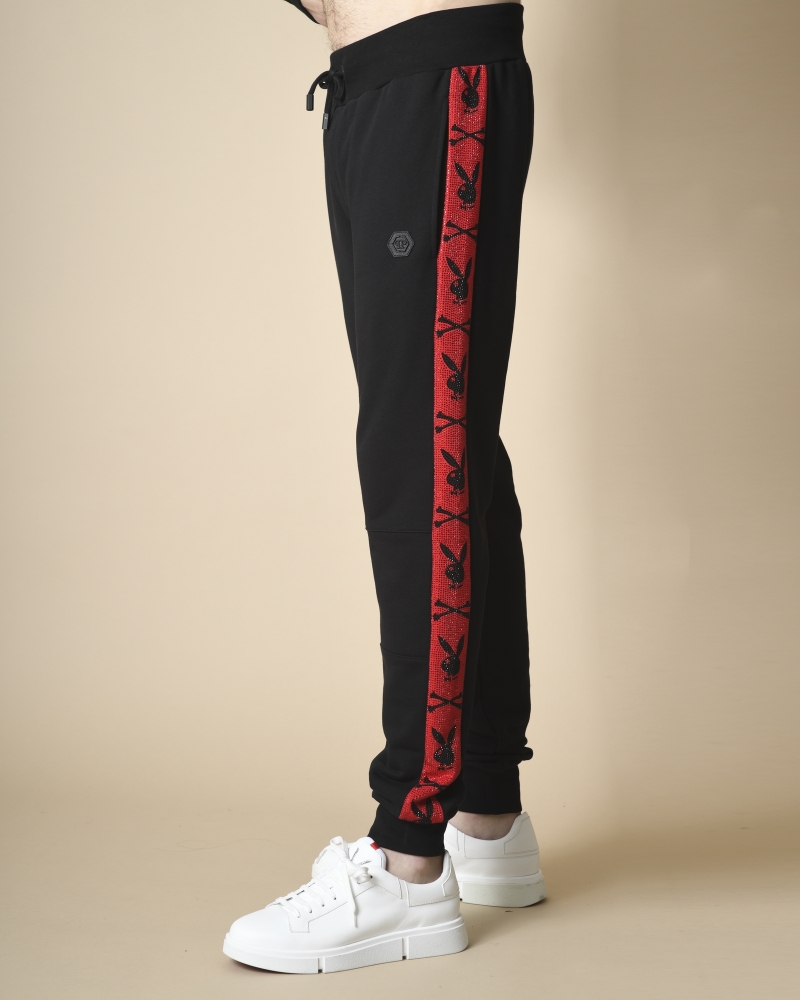 Pantalon jogging noir à sequins Philipp Plein