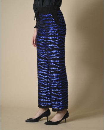 Pantalon à sequins bleus P.A.R.O.S.H 