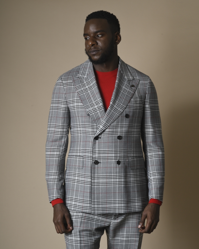 Costume en laine mélangé à carreaux Gabriele Pasini 