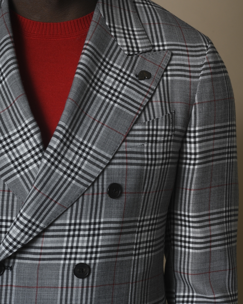 Costume en laine mélangé à carreaux Gabriele Pasini 