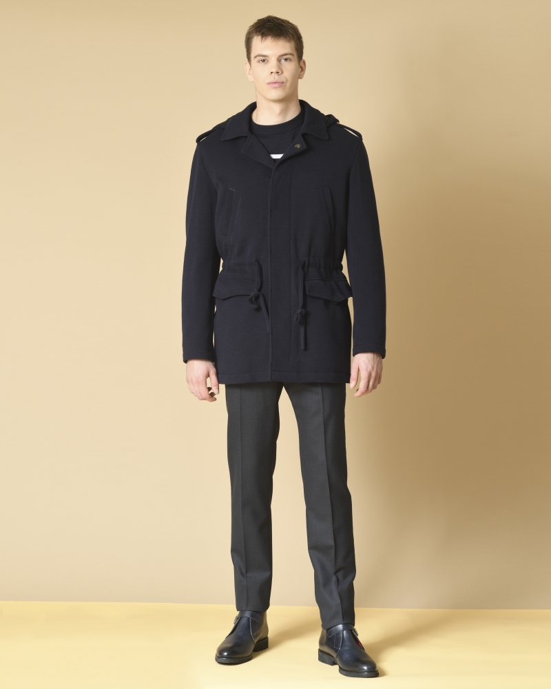 Manteau en laine mélangée à capuche Gabriele Pasini