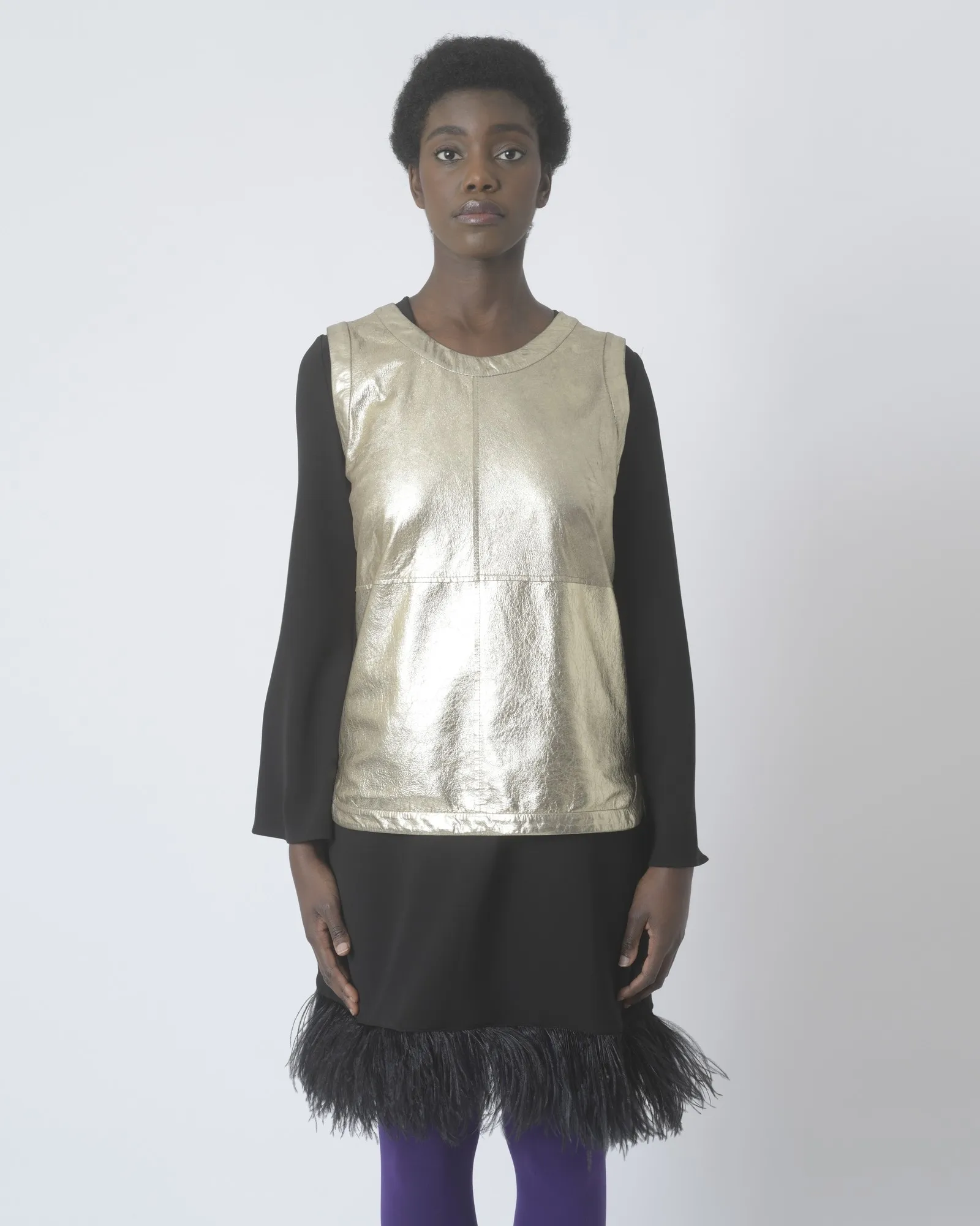 Top dorée Biancalani 