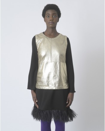 Top dorée Biancalani 