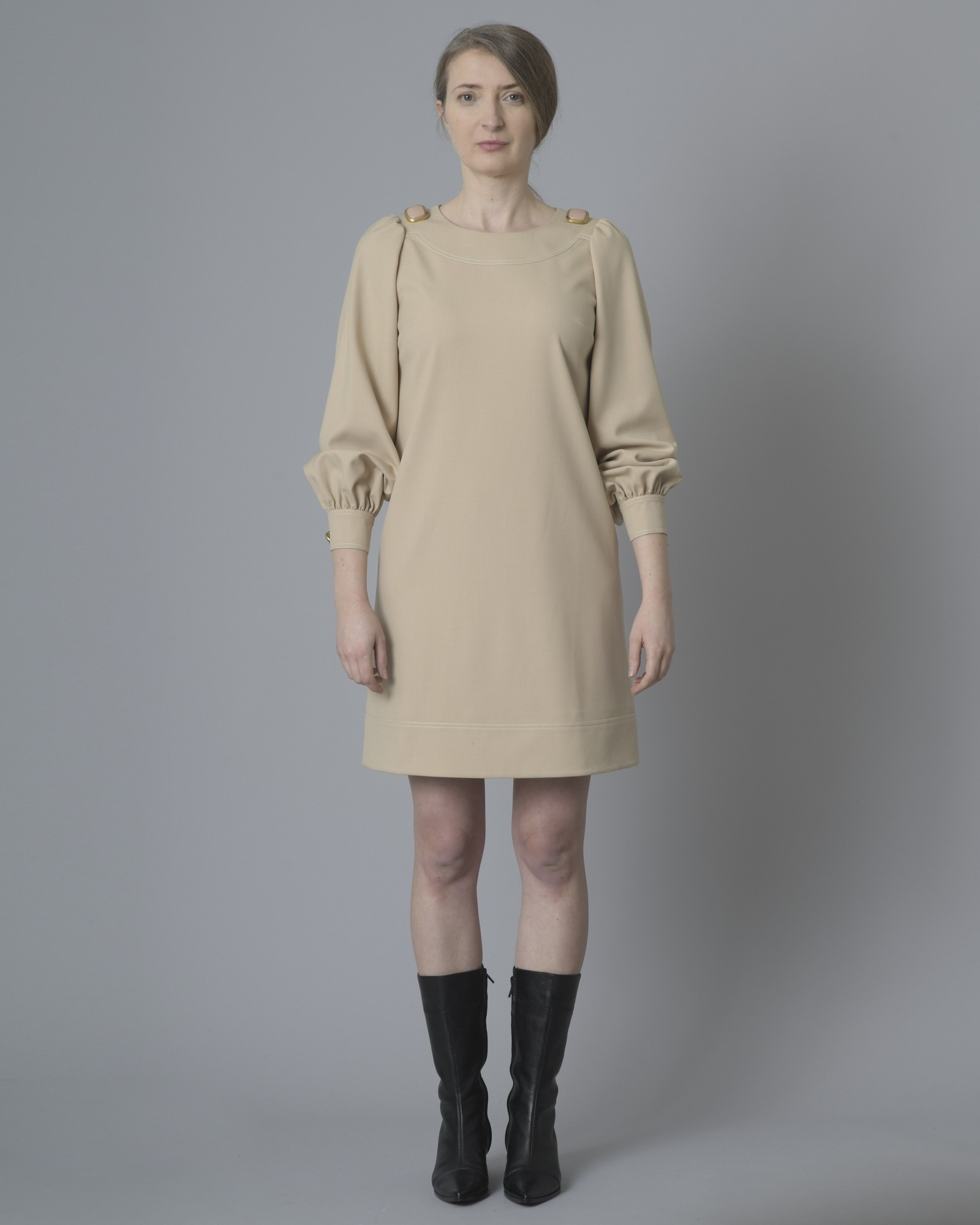 Robe beige Edward Achour